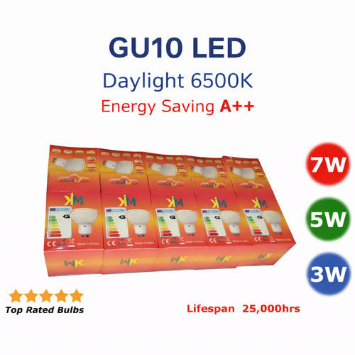 Gu10 led bulbs 7w - 3w,