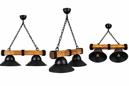 Lights industrial wood beam - 2,
