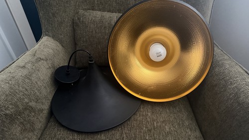 Modern metal light fittings - 2x,