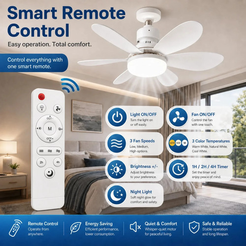 B22 bayonet ceiling fan - fan, light