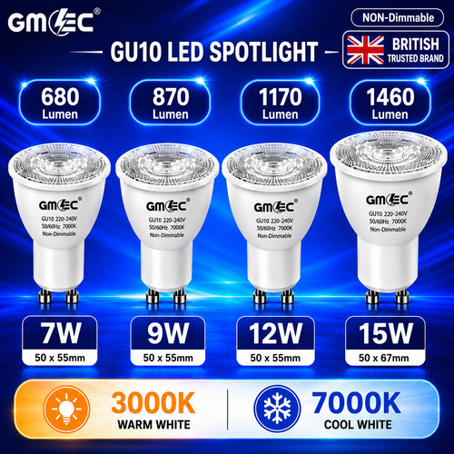 Gu10 led 12w - 7w, 15w