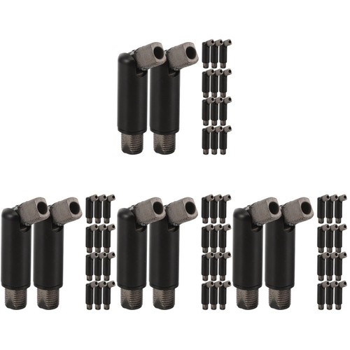 Rotary black iron lamp adapter - black,