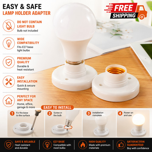 E27 light bulb holder - bulb, socket