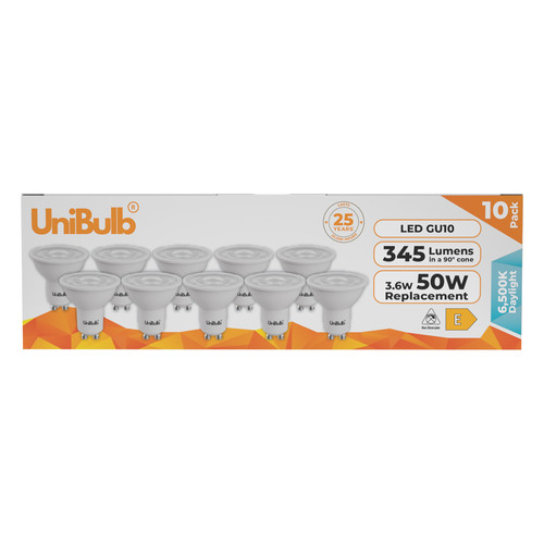 Pack unibulb gu10 led - of, 10